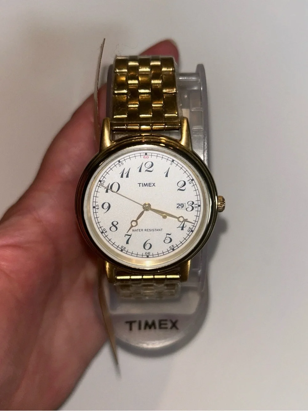 Timex Gold and White Classic Round Bracelet